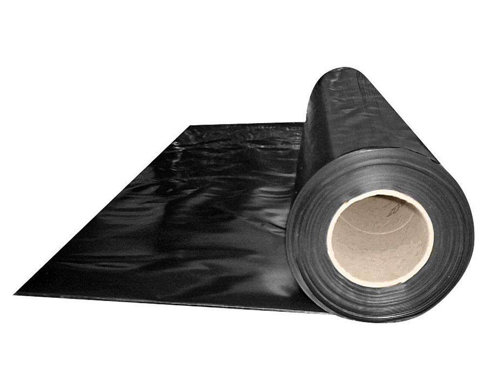 Abdeckfolie Baufolie- schwarz opak 2000mm- x 50m- 200my LDPE