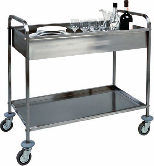 Abrumwagen  Edelstahl  1 Wanne  B 1010 mm x T 570 mm x H 970 mm