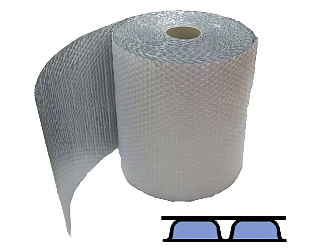 ALU-TOP Luftpolsterfolie 120cm x 5m- PET mit ALU metallisiert- 4-lagig- 230my