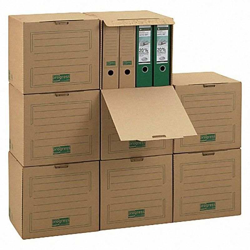 ARCHIV-ALTABLAGE-CONTAINER 294x335x332mm- erweiter- und stapelbar- braun