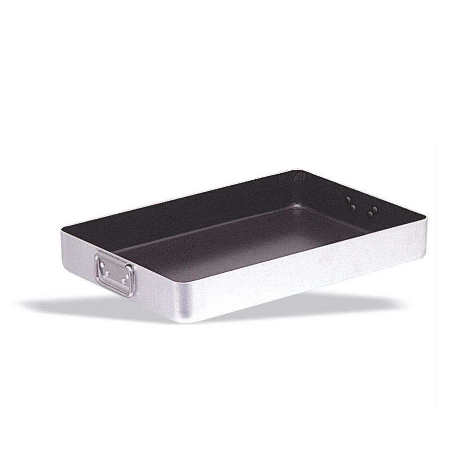 Auflaufform  Aluminium  Antihaftbeschichtung  2 Griffen  B 60 cm x T 40 cm x H 9 cm