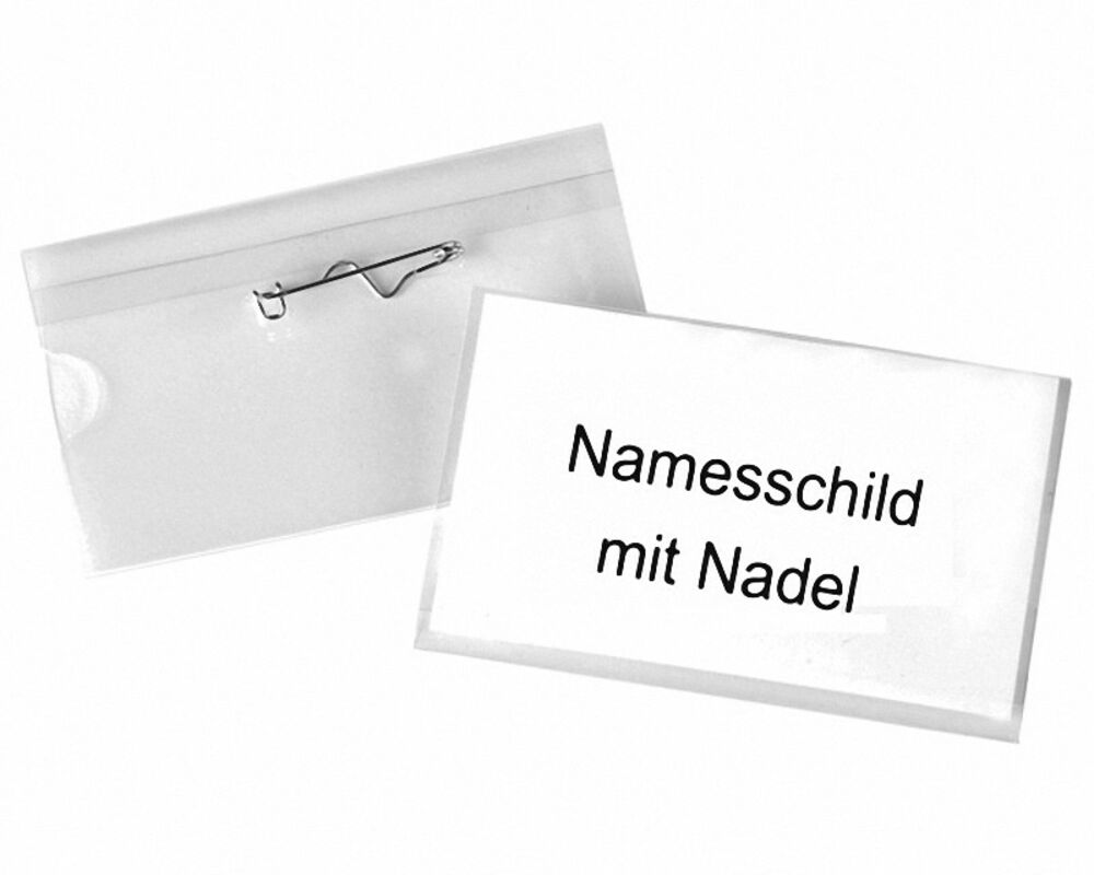 Ausweishalter- Namensschildhalter mit Nadel- 40x60mm- 50 Stk-