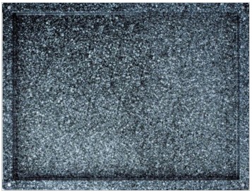 Backblech  quadratisch  emaillierter Edelstahl  GN2-1  650 mm x 530 mm x 40 mm