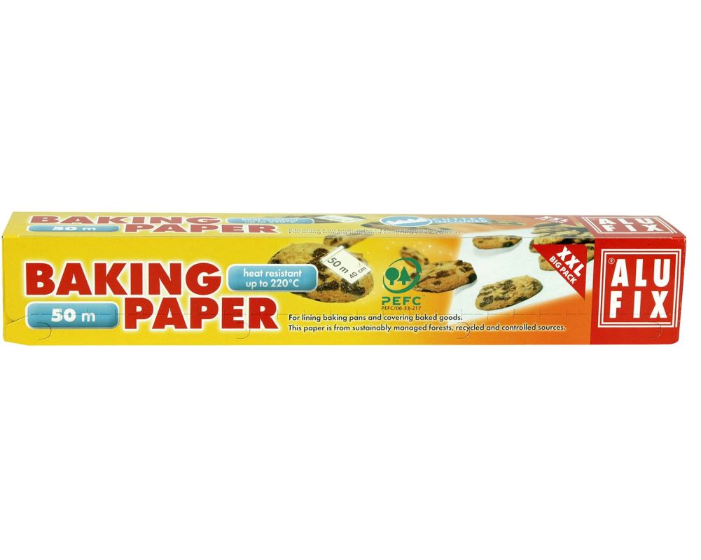 Backpapier- weiss- 40cm breit- mit Sgekante- 50m