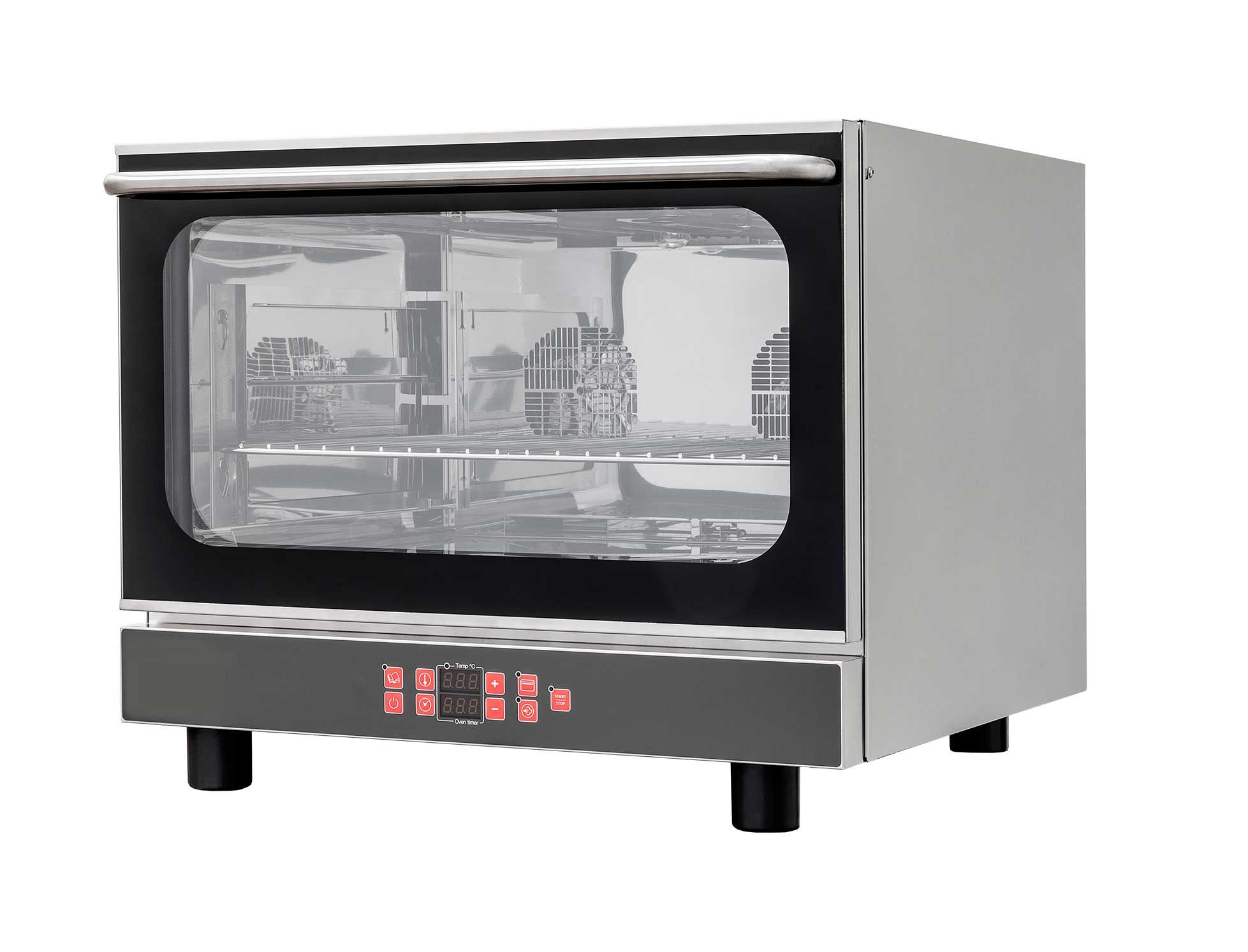 Bckerei Heissluftofen  Kipptr  Beschwadungs-Taste  Grillfunktion  digitales Bedienfeld  4 Tragroste 600x400 mm