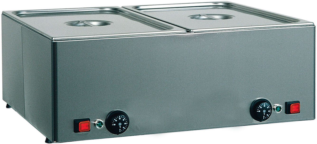 Bain-Marie – Tischgerät – differenzierte Temperaturen – geeignet für 2 GN1-1 Behälter – B 660 mm