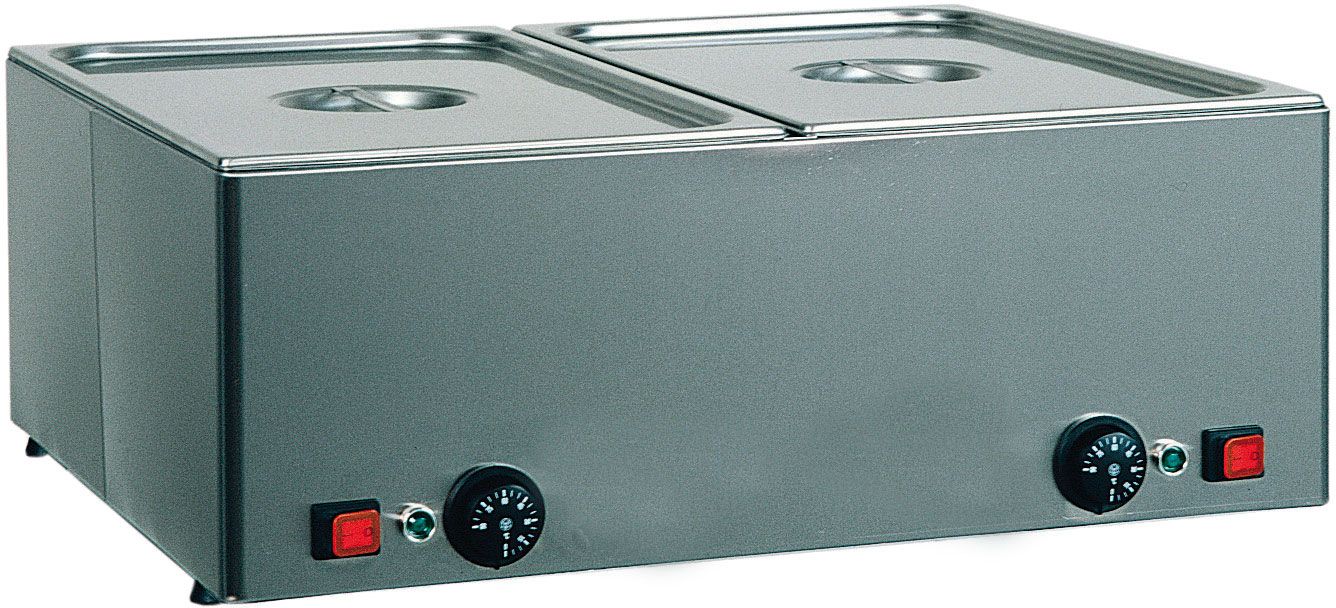 Bain-Marie  Tischgert  differenzierte Temperaturen  geeignet fr 2 GN1-1 Behlter  B 660 mm