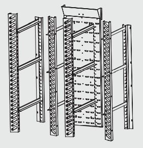 Bausatz fr 1400 LT-Khlmbel zur Aufnahme von 10 Tabletts 600 x 400 mm mit Kanalisierung