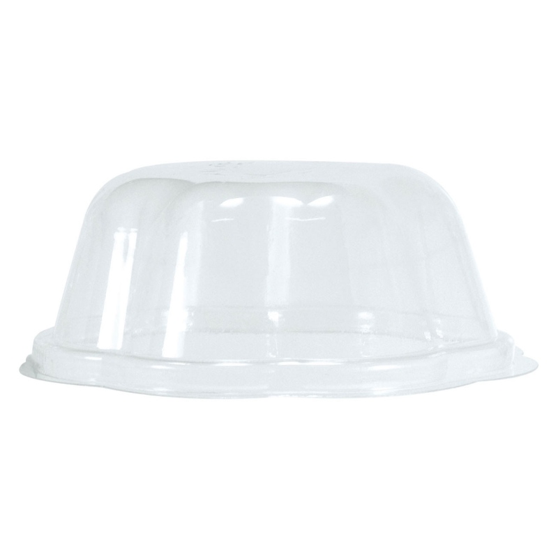 BIO Deckel fr Eisbecher 210ml- transparent- PLA- 50 Stk-