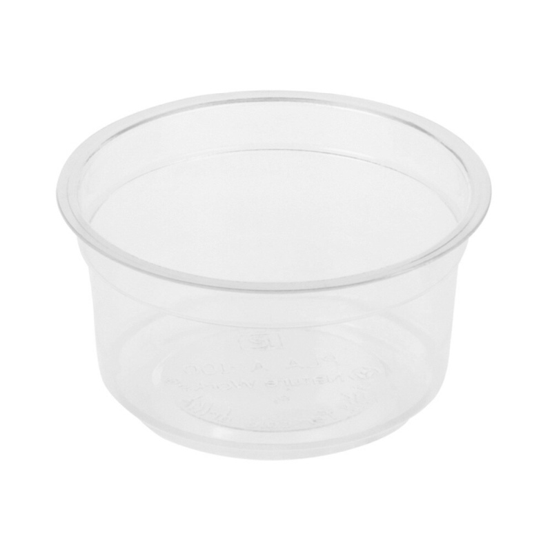 BIO Dressingbecher rund 120ml Hhe 4-5 cm O 76mm Biokunststoff (PLA) 50 Stk-