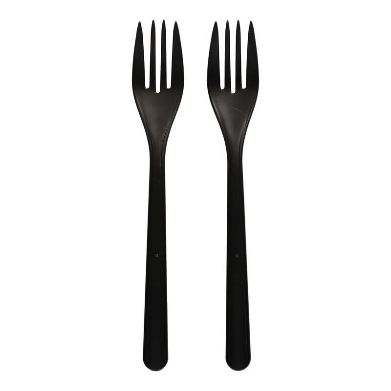 BIO-Gabeln Mehrweg 185mm aus BIO-PP extra stabil schwarz- 50 Stk-