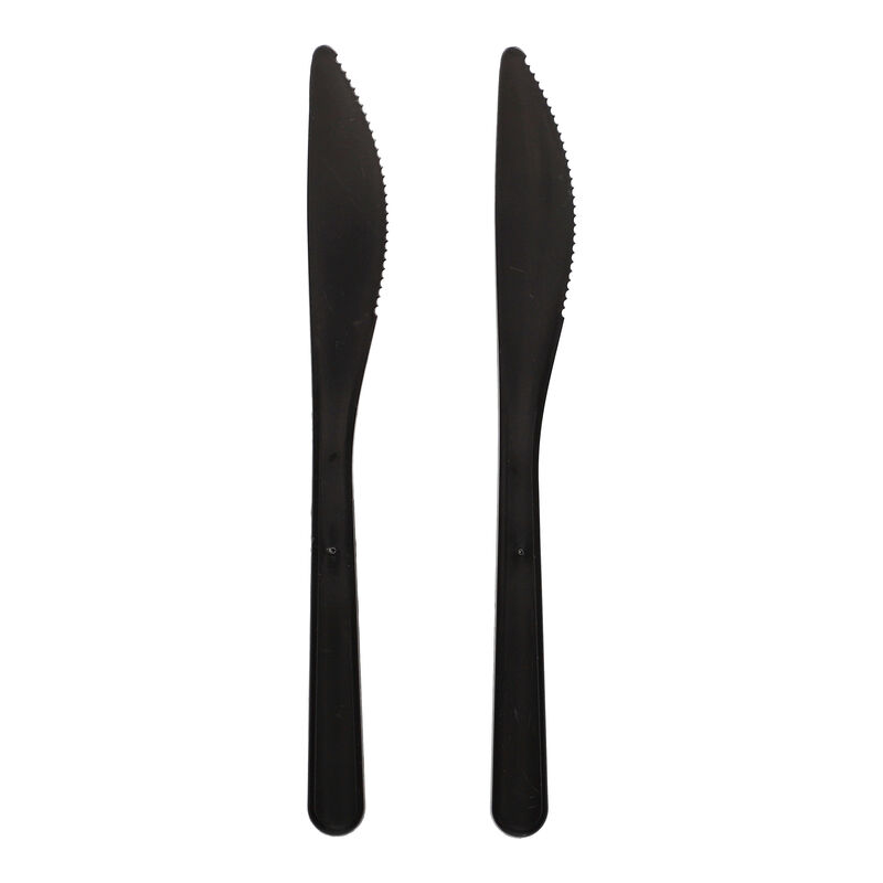 BIO-Messer Mehrweg 185mm aus BIO-PP extra stabil schwarz - 50 Stk-