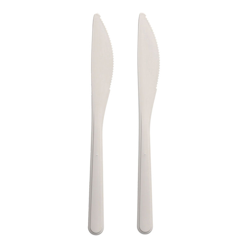 BIO-Messer Mehrweg 185mm aus BIO-PP extra stabil weiss- 50 Stk-