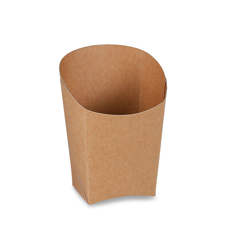 BIONATURE Wrapbecher braun mit Fettbarriere Recycling 3-9x7-5x10cm- 50 Stk-