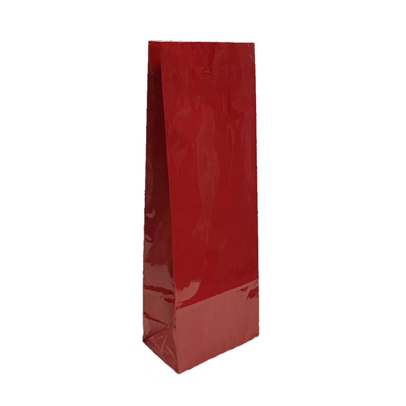 Blockbodenbeutel 3-lagig- Rot- 105 + 65mm x 295mm- 500 Stk-