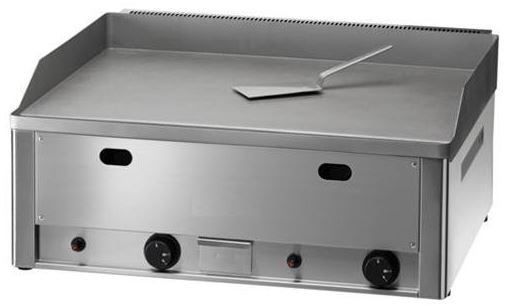 Bratplatte – Tischgerät – Gas – glatt – doppelt – verchromt – Leistung 8000 W