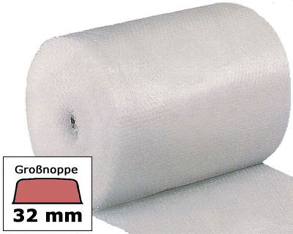 BubbleStar+ Luftpolsterfolie grossnoppig 100cm x 25m- EXTRA GROSSE NOPPEN