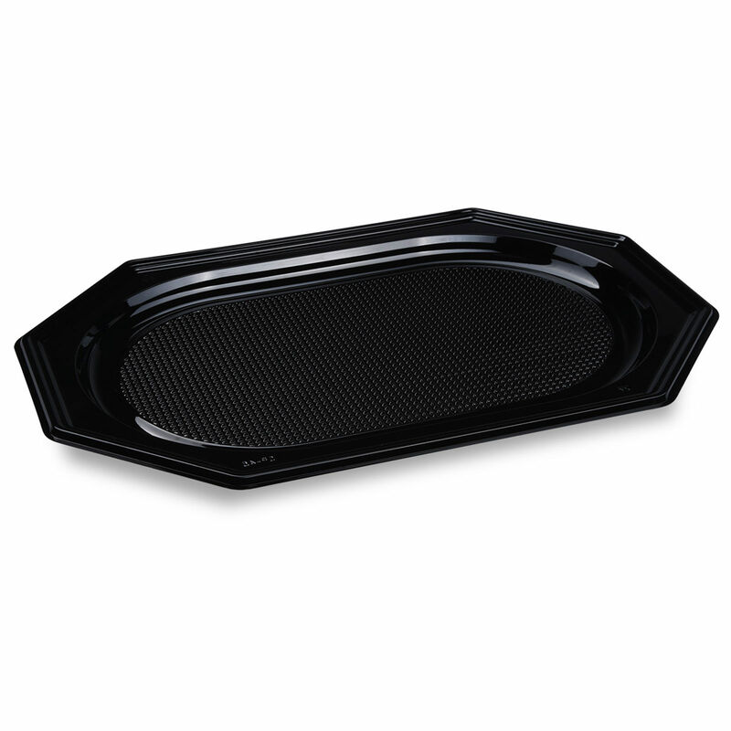 Catering-Platte rPET oval schwarz 45 x 30-2 cm- 10 Stk-
