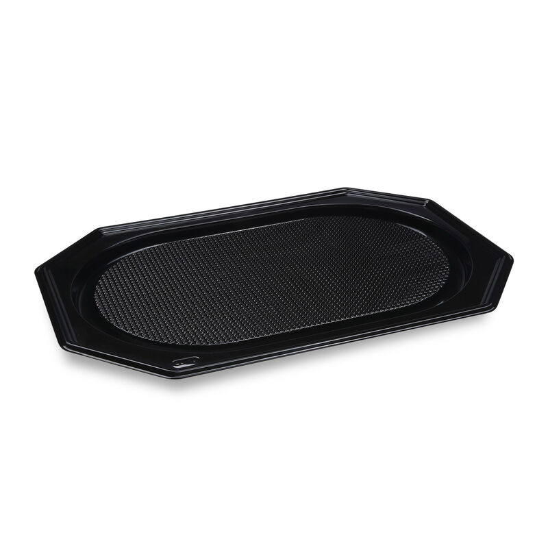 Catering-Platte rPET oval schwarz 54 x 36 cm- 10 Stk-