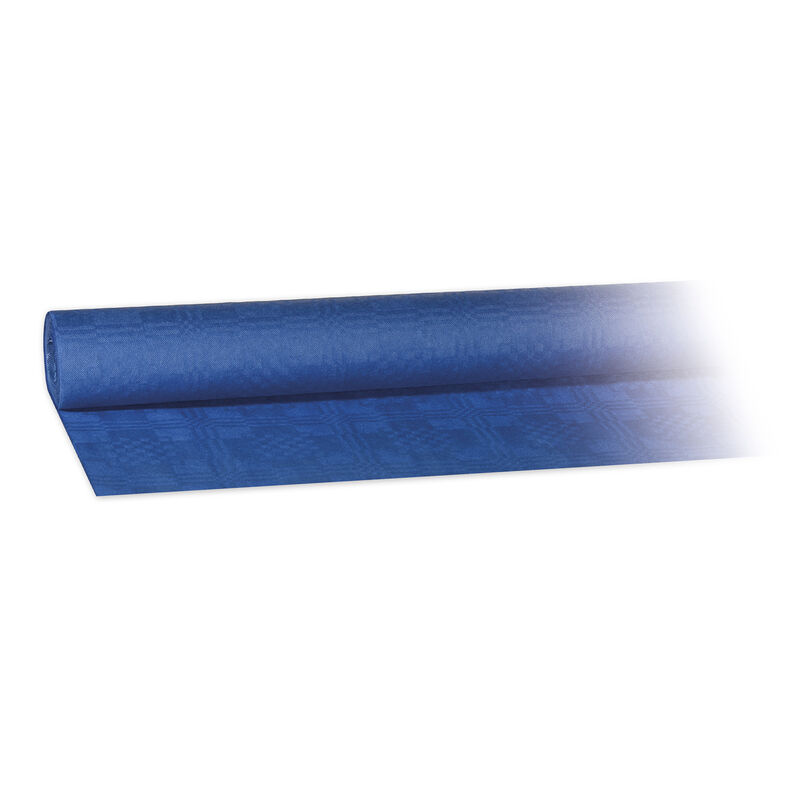 Damasttischdecke Tischtuch aus Papier- gerollt 1-00m x 50m- blau
