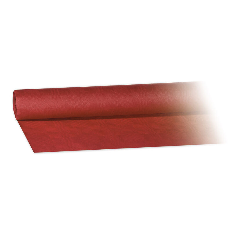 Damasttischdecke Tischtuch aus Papier- gerollt 1-20m x 8m- bordeaux