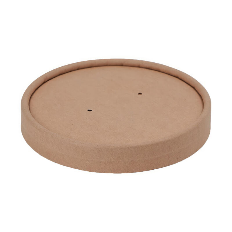 Deckel fr Suppenbehlter Suppenbecher aus Kraftpapier braun 650ml FSCR- 25 Stk-