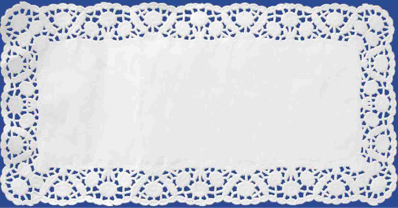 Deko-Tortenspitzen eckig- weiss- 36 x 46 cm- 100 Stk-
