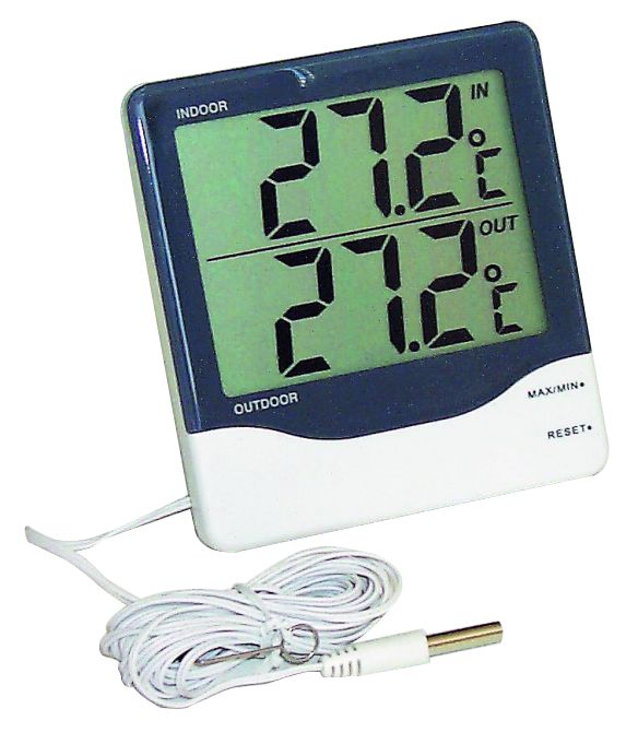 Digitales Thermometer  Doppelanzeige  zwei Temperaturen