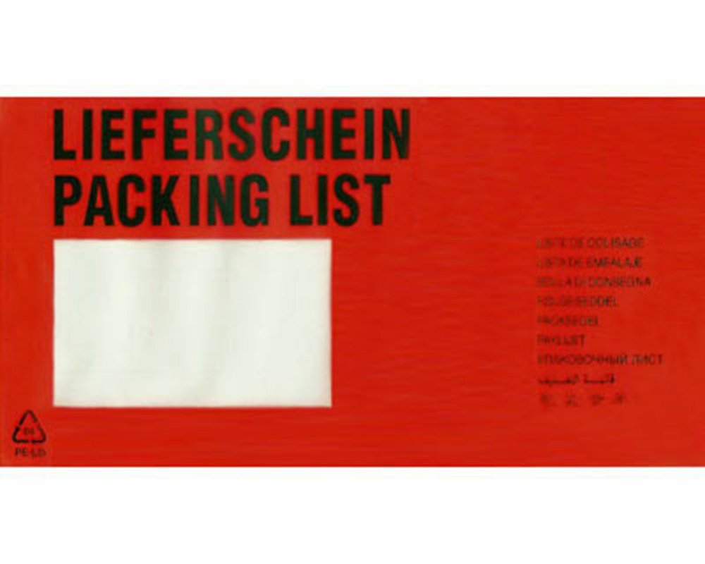 DOCUFIX Dokumententaschen -Lieferschein- DIN Lang 240x115mm- 250 Stk-