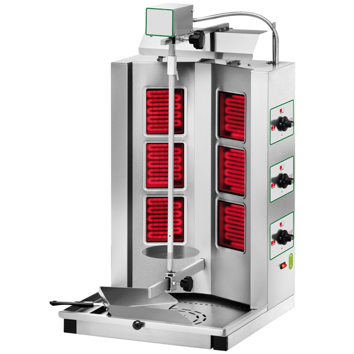 Dnergrill  elektrisch  3 + 3 Heizelemente