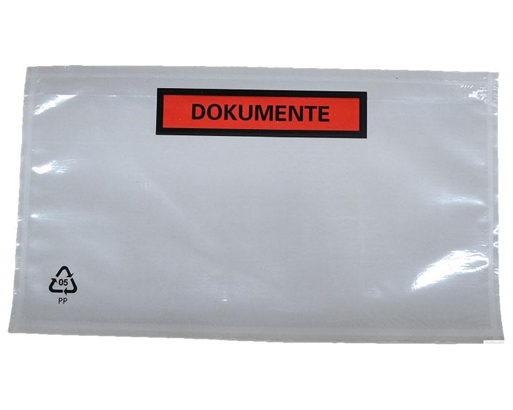 Dokumententaschen Begleitscheintaschen -Dokumente- DIN Lang 235x130mm 1000 Stk-