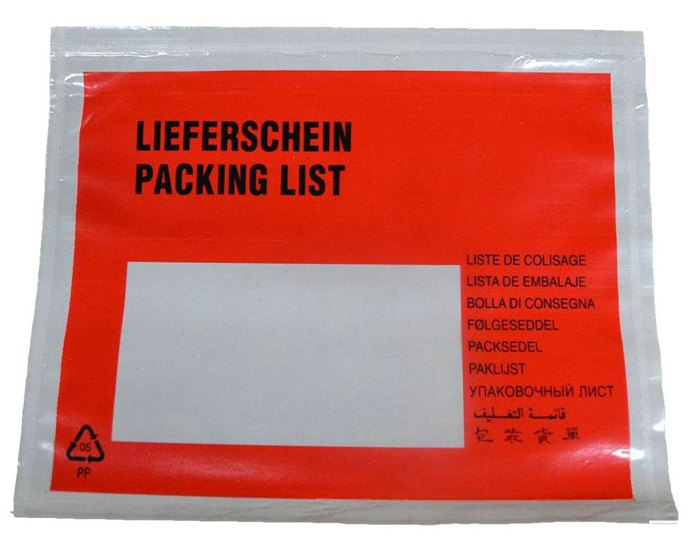 Dokumententaschen Begleitscheintaschen -Lieferschein- C5 235x175mm 1000 Stk-