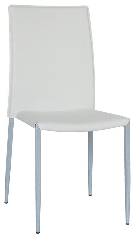 Duffy Stuhl – Stahlstruktur – lackiert – Sitzfläche und Rückenlehne – Kunstleder