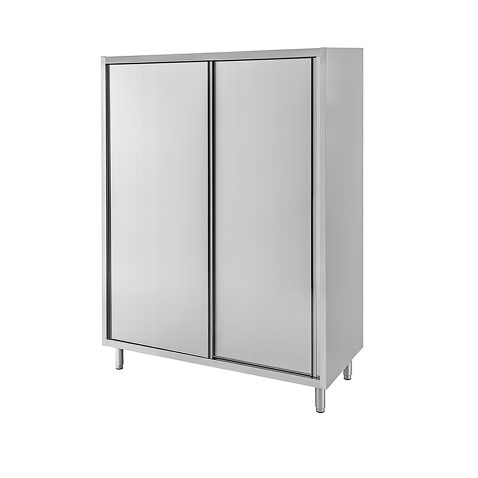 Edelstahl  Schrank  Universal  2 Schiebetren  3 Zwischenbden  B 1200 mm x T 700 mm x H 1800 mm