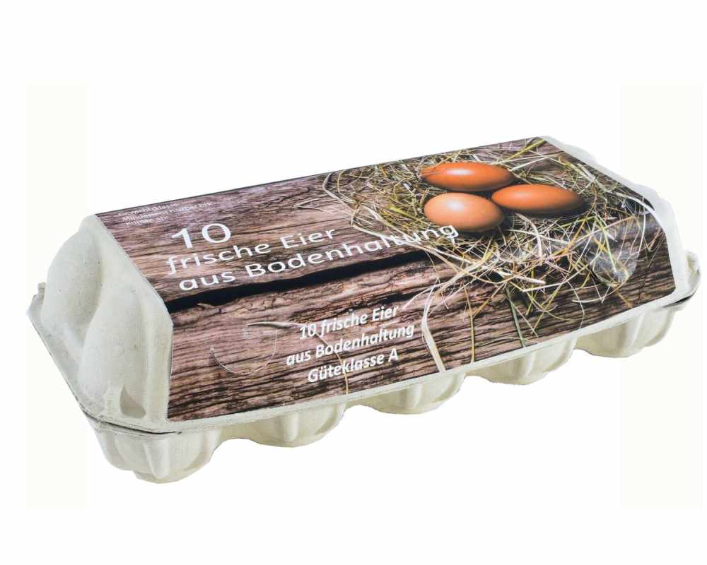 Eierverpackungen für 10 Eier Bodenhaltung- weiss- 154 Stk- geeignet für S- M- L