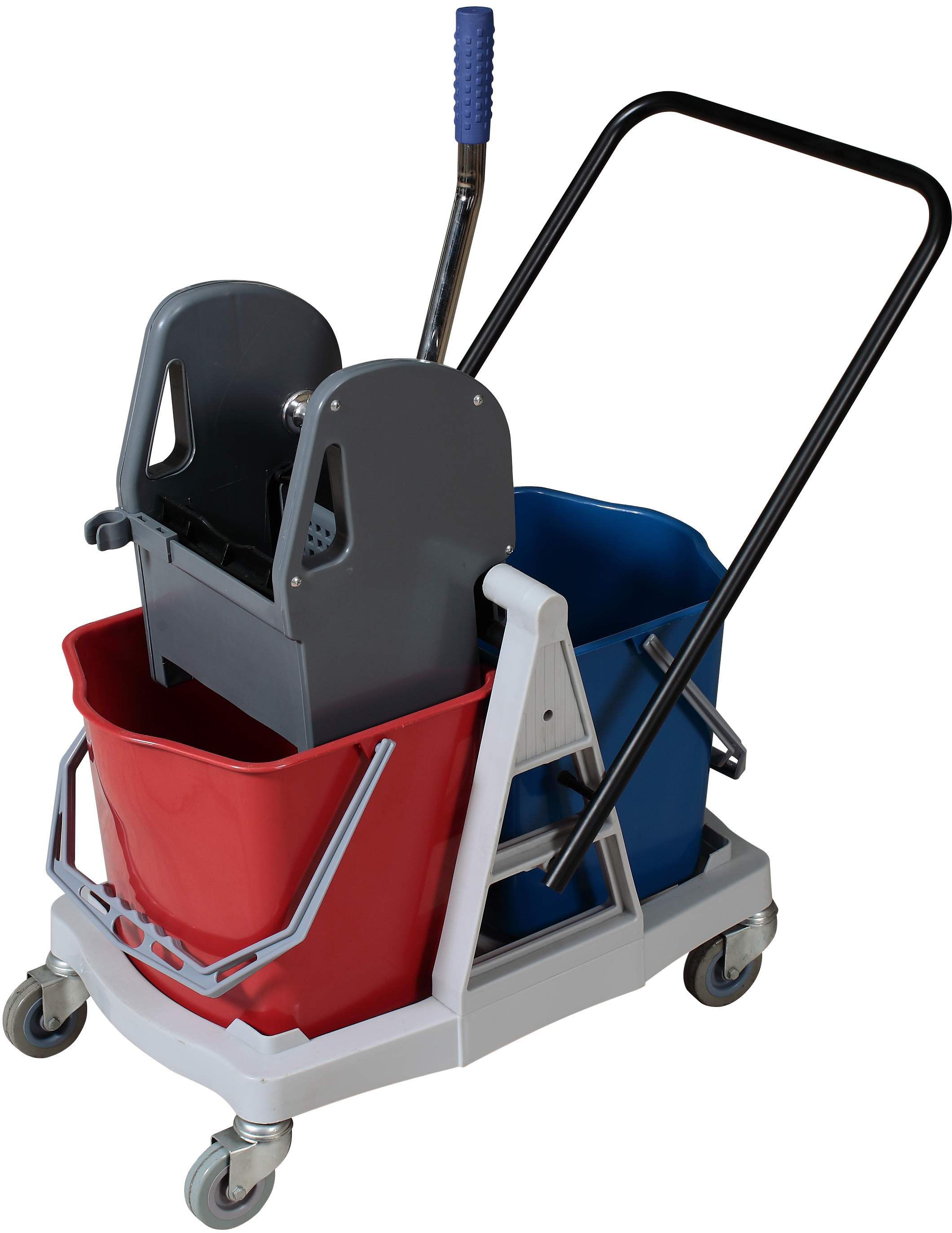 Eimer-Wagen  Nylon  Lenkrollen  Doppeleimer  Kapazitt 17 L + 17 L