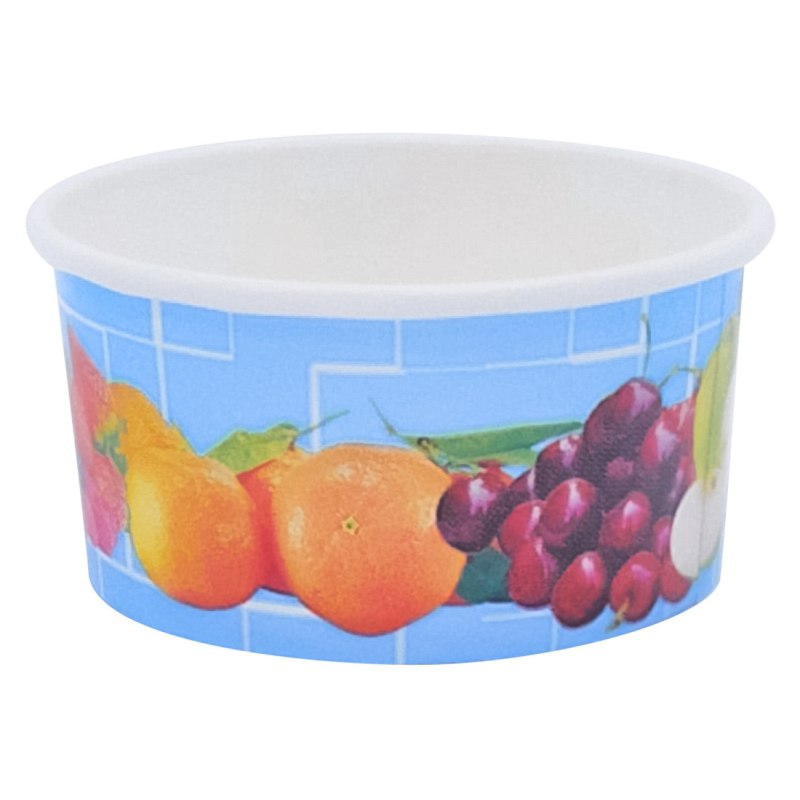 Eisbecher- Pappe rund 160 ml O 85mm- Hhe 43mm- Fruchtreigen- 50 Stk-