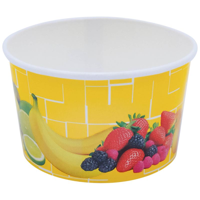Eisbecher- Pappe rund 260 ml O 92mm- Hhe 55mm- Fruchtreigen- 50 Stk-