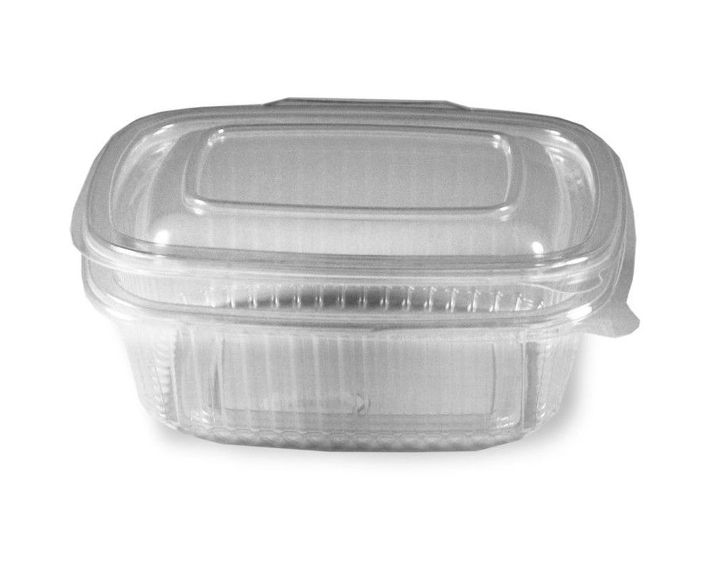 Feinkostbecher klar mit angehngtem Deckel 375 ml PP- 50 Stk-