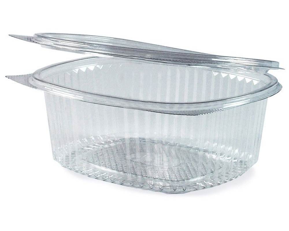 Feinkostbecher oval klar mit Deckel 2000 ml (PET)- 50 Stk-