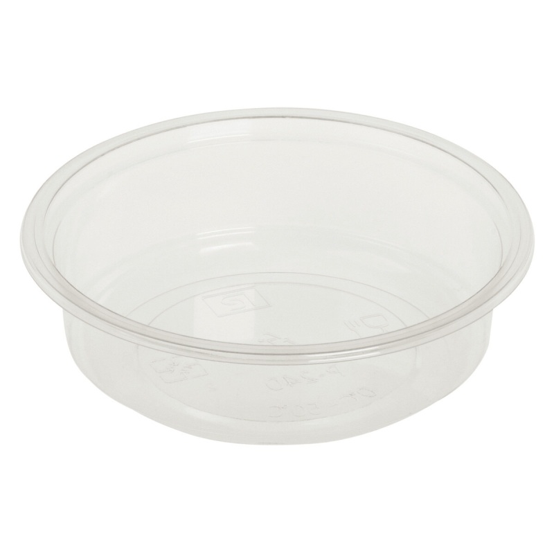 Feinkostbecher transparent aus Bio-Kunststoff (PLA) 240 ml O 12-1 cm 50 Stk-