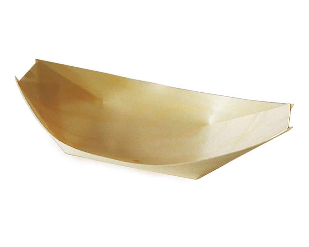 Fingerfood-Schale aus Holz schiffchenfrmig 18 x 10-5 cm- 100 Stk-
