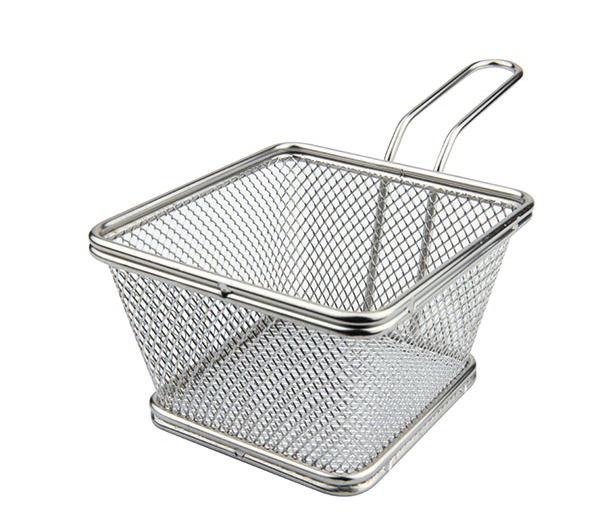 Frittierkorb  mini  quadratisch  Abmessungen B 12 cm x T 12 cm x H 7 cm