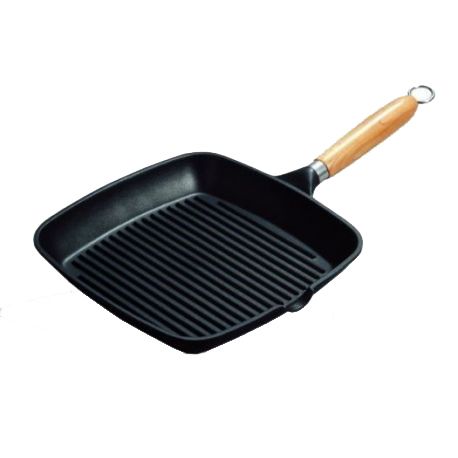 Grillpfanne  Aluminium  Antihaftbeschichtung  B 29 cm x T 29 cm x H 4-3 cm