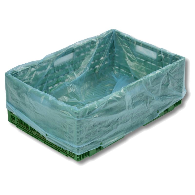 HDPE-Seitenfaltenscke blau-transparent 680 + 430 x 680 mm- 10my- 1000 Stk-