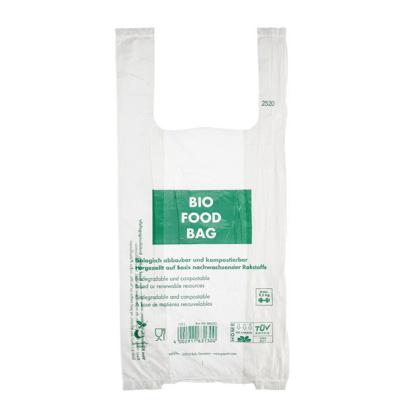 Hemdchentragetaschen Knotenbeutel BIO-Folie 11my transparent 40x22cm- 150 Stk-