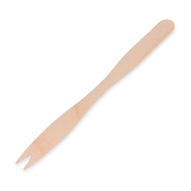 Holz Pommes-Frites Gabel- Snackgabel- Schaschlikgabeln- 140mm- robust- 500 Stk-