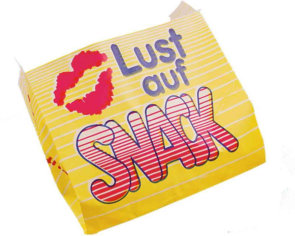 Imbiss Tüten- Snackbeutel- Lust auf Snack- 120x50x110mm- 2000 Stk-