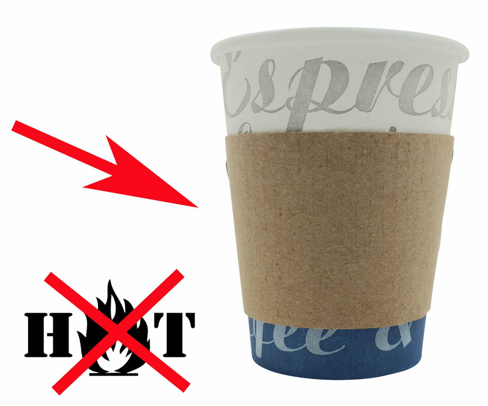 Isolierbanderolen Sleeves fr Heissgetrnkebecher mit O 80 mm- 100 Stk-