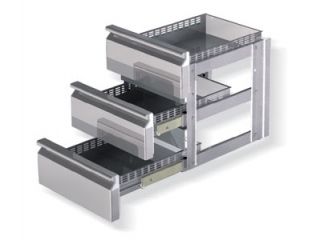 Kit 3 Schubladen 1-3 + 1-3 + 1-3 (montiert) fr Tische Tiefe 700 mm